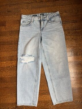 Mid rise 90s relaxed straight jeans wild fable